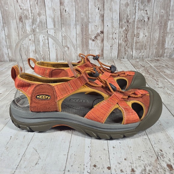 Keen Shoes - Keen Newport H2 Womens 8 Orange Yellow Waterproof Hiking Sport Sandals 1004011